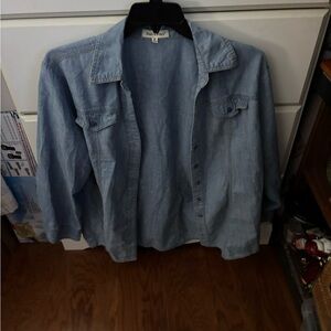 Blue Denim Blouse Classic Style